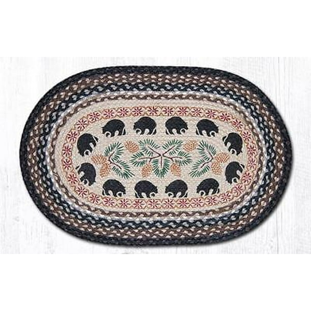 by Earth Rugs MAMA & BABY BEAR 100% Natural Braided Jute Runner 13" x 36" Oval by Earth Rugs MAMA & BABY BEAR 100% Natural Braided Jute Runner 13" x 36" Oval